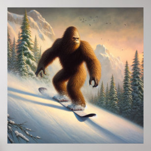Affiche Bigfoot Snowboard