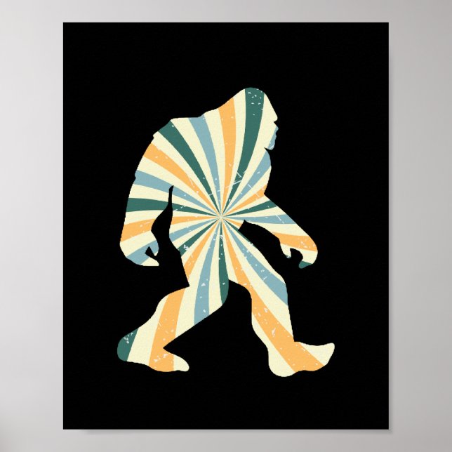 Affiche Bigfoot Squatchy Rétro Style 90s (Devant)