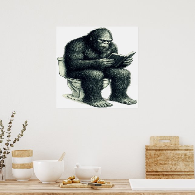 Affiche Bigfoot Toilet (Cuisine)