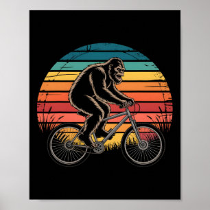 Affiche Bigfoot Vélo Tout Terrain Drôle Mtb Cyclisme Vélo