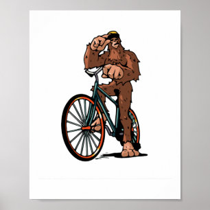 Affiche Bigfoot Vélo Vtt Vélo De Montagne Drôle Biker Sasq