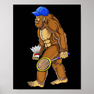 Affiche Bigfoot Volant de badminton Art Sports