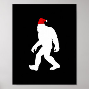 Affiche bigfoot yeti sasquatch laide pull de noël