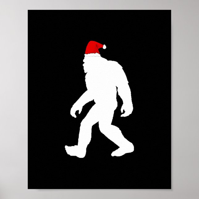 Affiche bigfoot yeti sasquatch laide pull de noël (Devant)