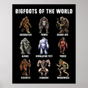Affiche Bigfoots Du Monde