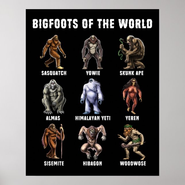 Affiche Bigfoots Du Monde (Devant)