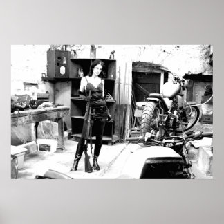 Affiche Bike shed with rifle and Jack