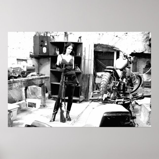 Affiche Bike shed with rifle and Jack (Devant)