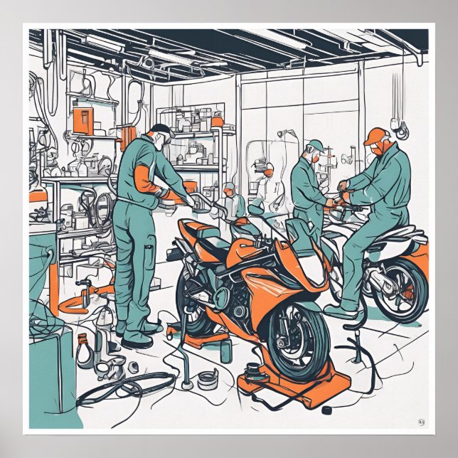 Affiche Bike Shop - Art Print (Devant)