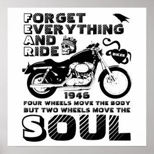 Affiche Biker Soul, Personalised Date of Birth