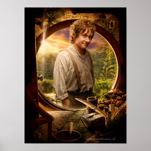 Affiche BILBO BAGGINS™ dans le collage de bordures (Devant)