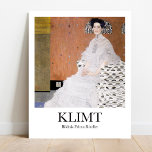 Affiche Bildnis Fritza Riedler par Gustav Klimt<br><div class="desc">Add a touch of elegance to your home with this beautiful poster of Gustav Klimt's "Portrait of Fritza Riedler" Painted en 1906, this portrait depicts Fritza Riedler, the wife of Alois Riedler, seated in armchair. Klimt's imagination takes over in this piece, as the armchair is transformed into a two-dimensional outline...</div>