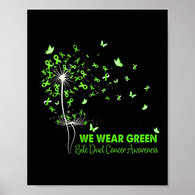 Affiche Bile Duct Cancer Sensibilisation Foi Espoir Amour  (Devant)