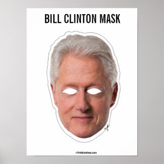 Affiche Bill Clinton Mask Cutout