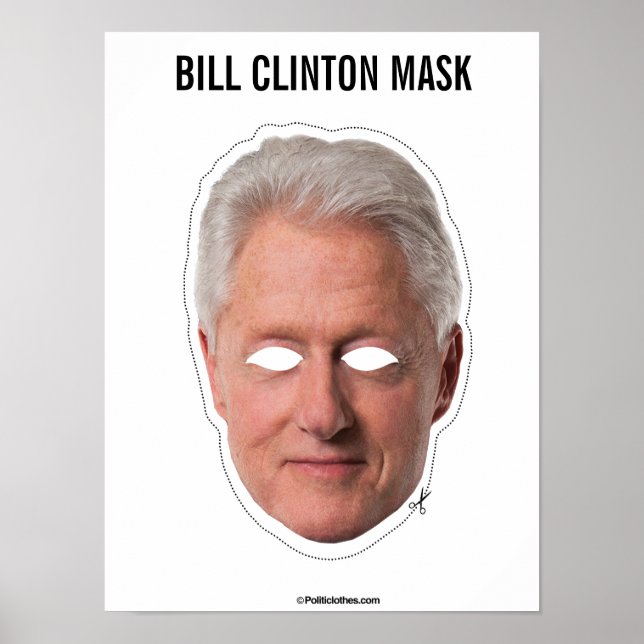 Affiche Bill Clinton Mask Cutout (Devant)