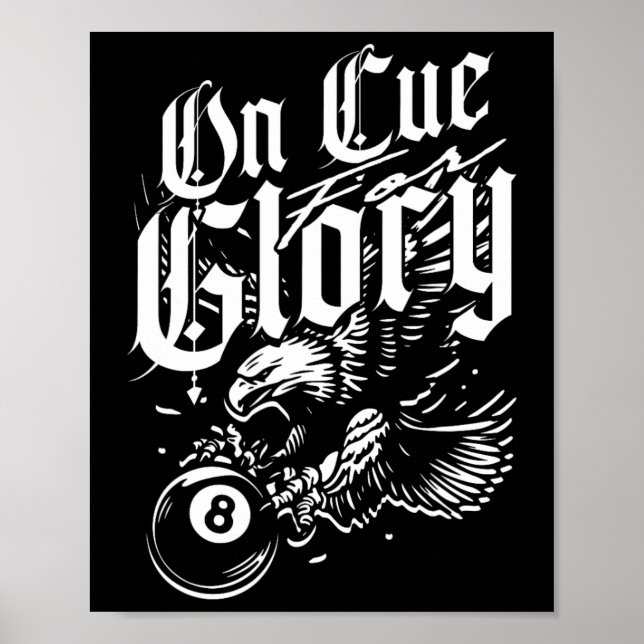 Affiche Billard à 8 billes sur Cue Glory (Devant)
