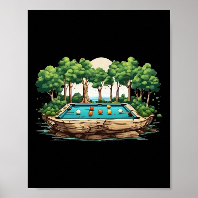 Affiche Billard amusant Billard Art Billard Jouer Joueurs  (Devant)