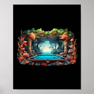 Affiche Billard amusant Billard Art Billard Jouer Joueurs 