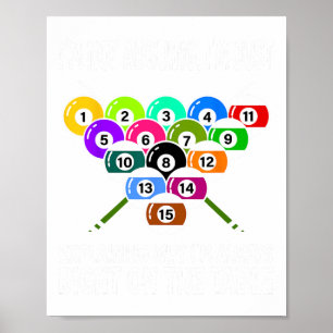 Affiche Billard amusant Billard Hommes Femmes Billard Joue