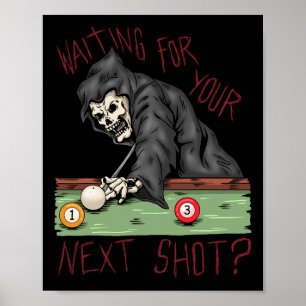 Affiche Billard amusant Joueur Billard