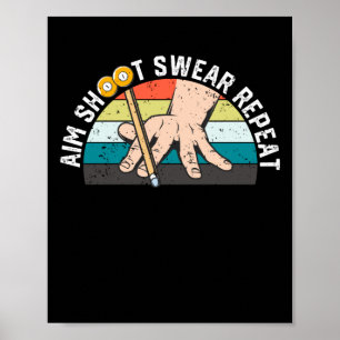 Affiche Billard Billard Billard Billard 8 Huit Bal Aimant