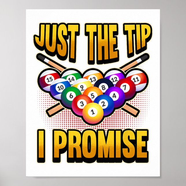 Affiche Billard Billard Drôle Dit Juste Conseil I Pro (Devant)