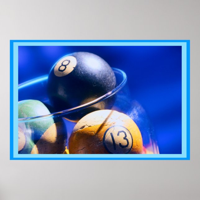 Affiche Billard bleu (Devant)