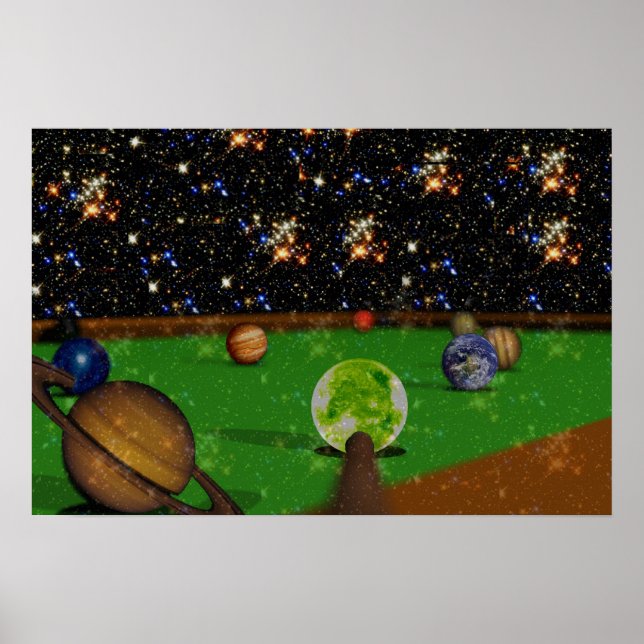 Affiche Billard dans l'espace (Devant)