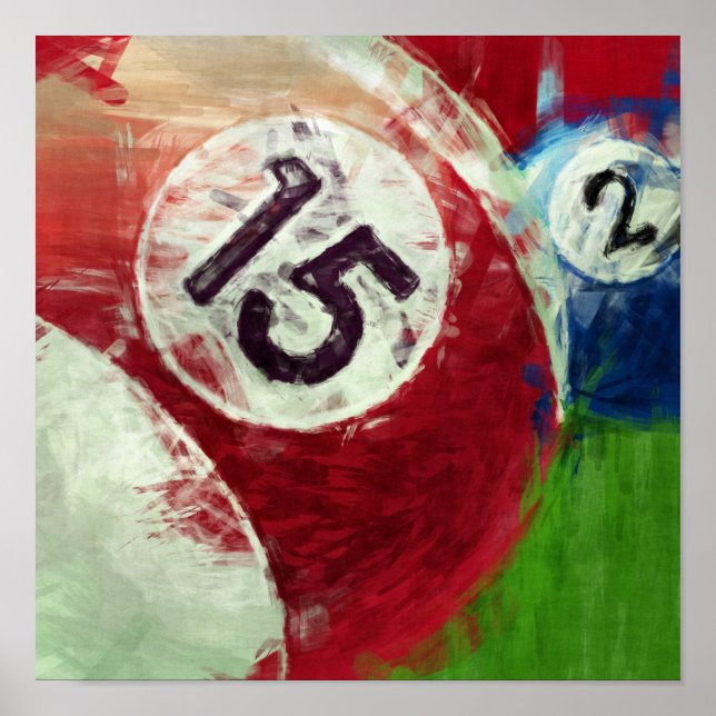 Affiche Billard d'art Abstrait 15 2 (Devant)