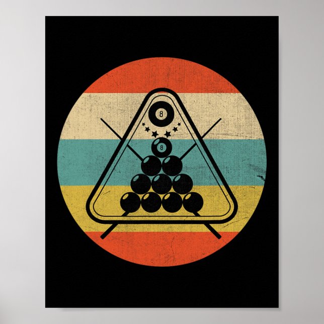 Affiche Billard de billard du billard du billard du billar (Devant)