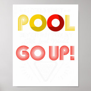 Affiche Billard de joueurs de piscine amusant