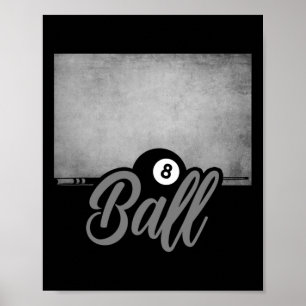 Affiche Billard de piscine à 8 balles
