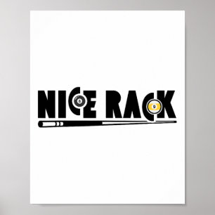 Affiche Billard de piscine en rack Joueur amusant 1
