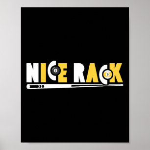 Affiche Billard de piscine en rack Joueur amusant 2