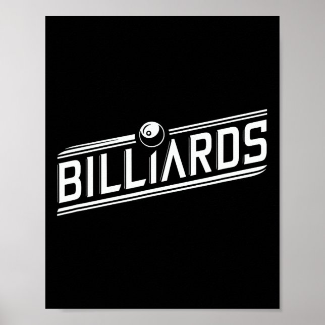 Affiche "billard" - Design élégant (Devant)