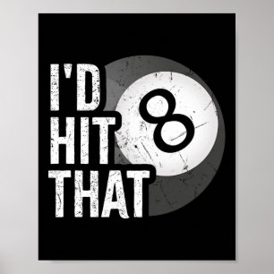 Affiche Billard Drôle Id Touché Ce Joueur De Billard 8 Hui