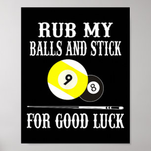 Affiche Billard Drôle T Chemise Frotter My Et Stick Pour B