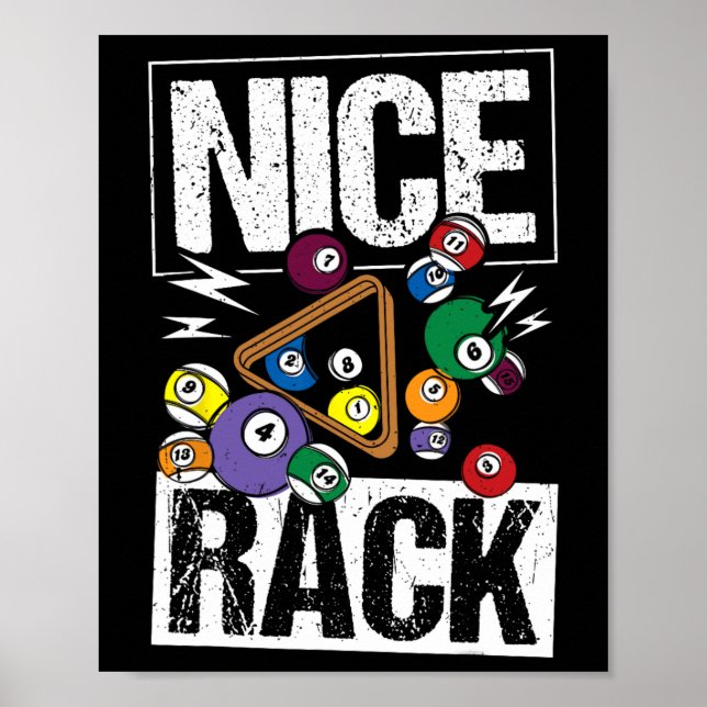 Affiche Billard en rack (Devant)