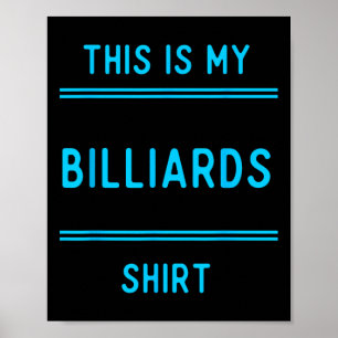 Affiche Billard Équipe T Shirts Cadeaux. Joueurs Et Fans P