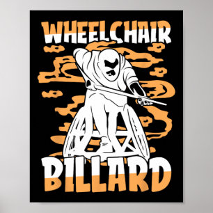 Affiche Billard Fauteuil roulant - Table 9 Ll Pool