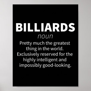 Affiche Billard Funny Définition Pool Snooker Player Gif