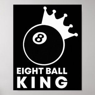 Affiche Billard Huit Ball King 8 Ball Pool Joueur Lucky