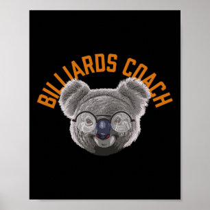 Affiche Billard Koalifié Coach Pool Joueur Funny Billia