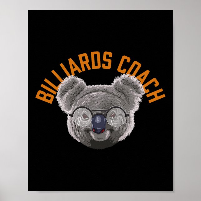 Affiche Billard Koalifié Coach Pool Joueur Funny Billia (Devant)