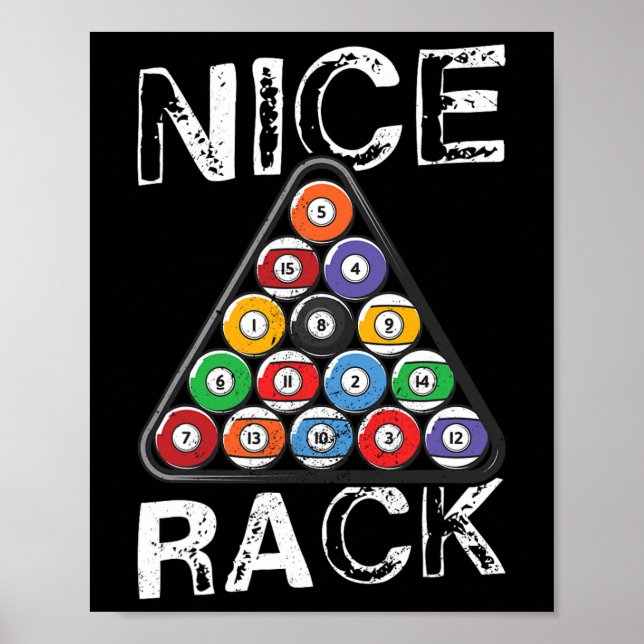 Affiche Billard Nice Rack Pool Billard Humour (Devant)