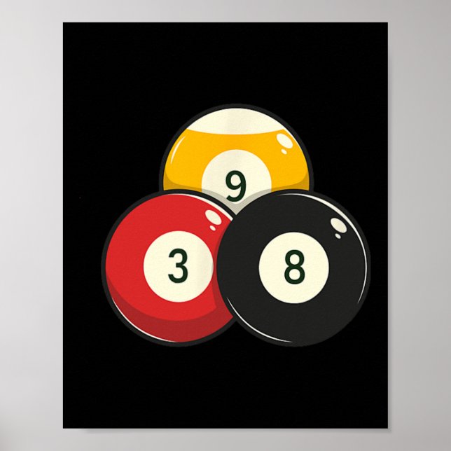 Affiche Billard Pool Ball (Devant)