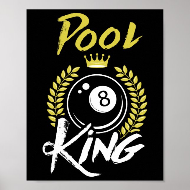 Affiche Billard Pool King Shirt Funny Billard Sport Po (Devant)