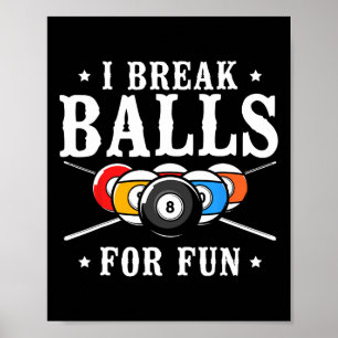 Affiche Billard Pool Lecteur Ball Pun Vintage Je Passe Pou