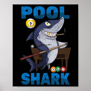 Affiche Billard - Pool Shark - Snooker Player - R Pub -