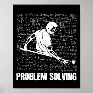 Affiche Billard Problème Résoudre les joueurs Solution de 